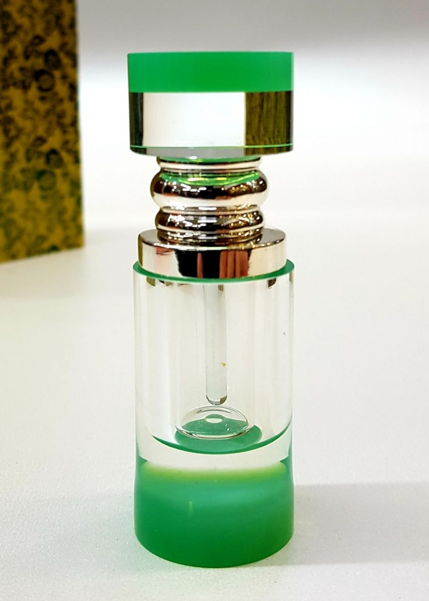 – Lüks Esans Parfüm Şişesi Yeşil 5 ml Cam Çubuk ve Kutulu