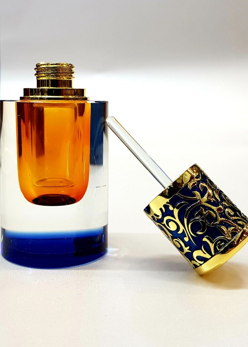 – Mara Lüks Esans Parfüm Şişesi Mavi 5 ml Cam Çubuk ve Kutulu