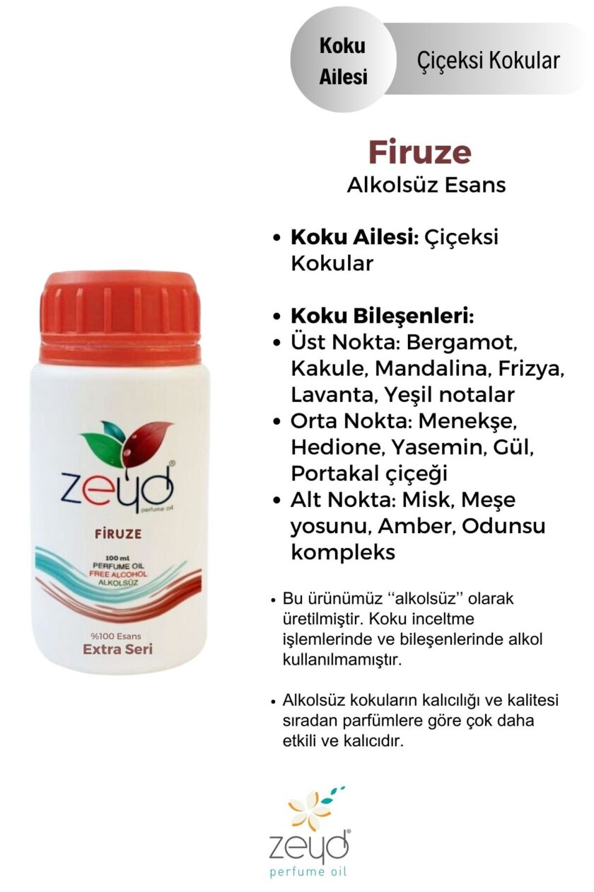 – Firuze Litrelik Parfüm Esansı - 100 ml extra