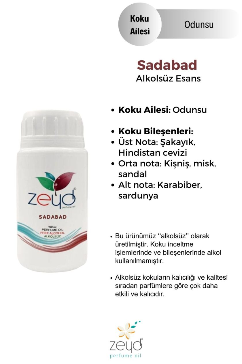 – Sadabad Litrelik Parfüm Esansı - 100 ml