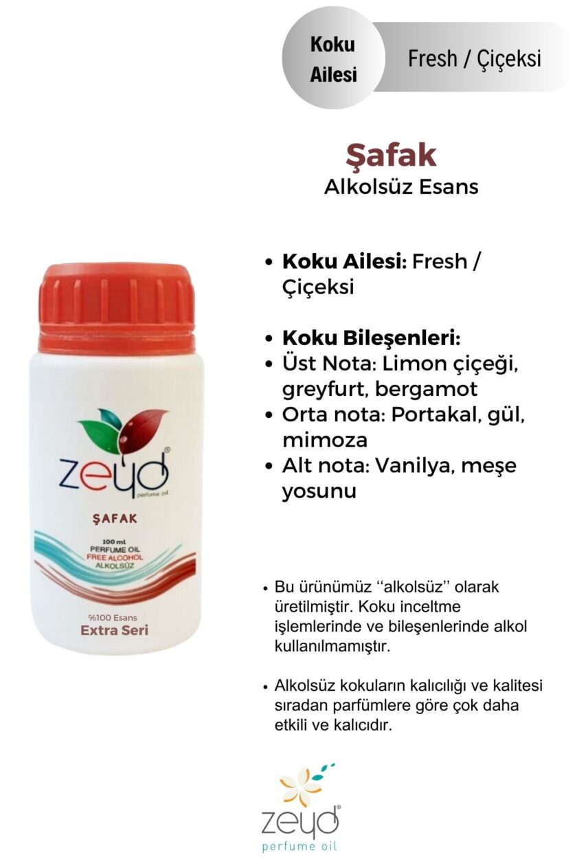 – Şafak Litrelik Parfüm Esansı - 100 ml extra