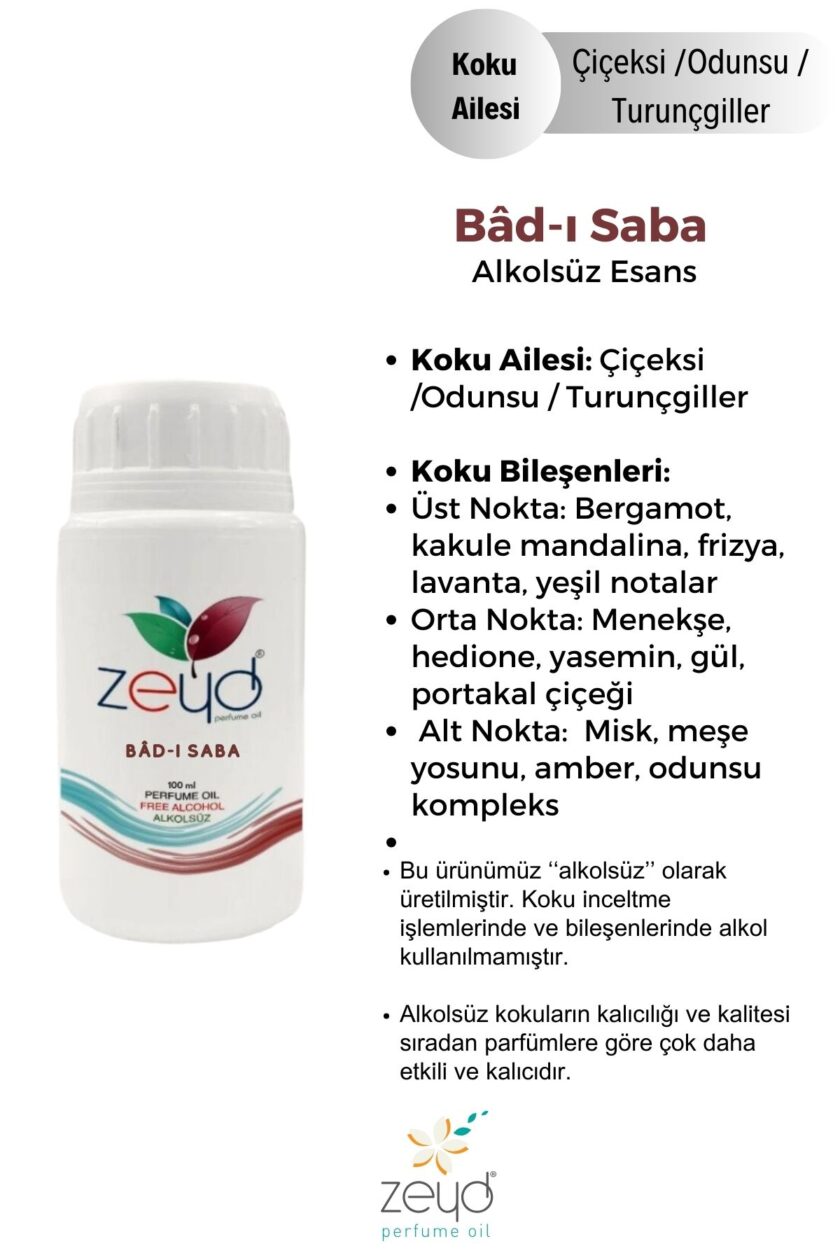 – Bad-ı Saba Litrelik Parfüm Esansı - 100 ml