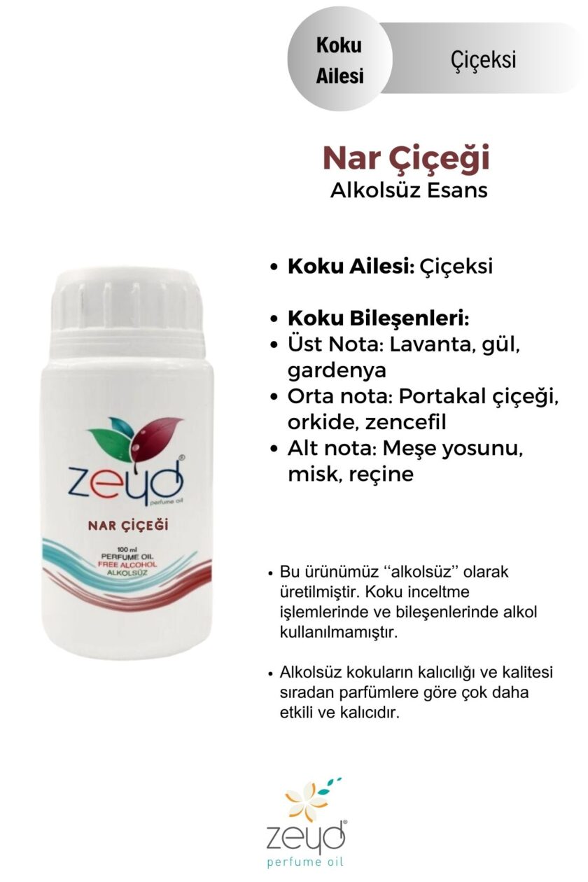 – Nar Çiçeği Litrelik Parfüm Esansı - 100 ml