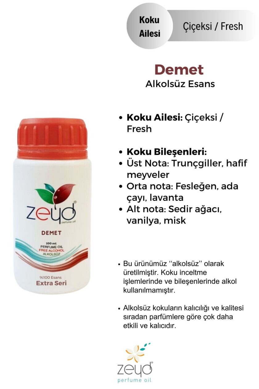 – Demet Litrelik Parfüm Esansı - 100 ml extra