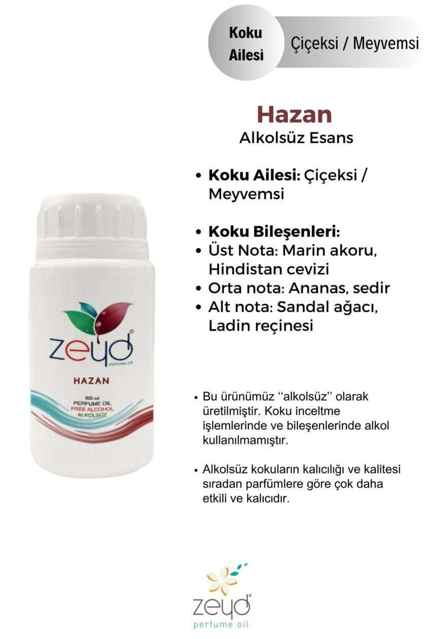 – Hazan Litrelik Parfüm Esansı - 100 ml