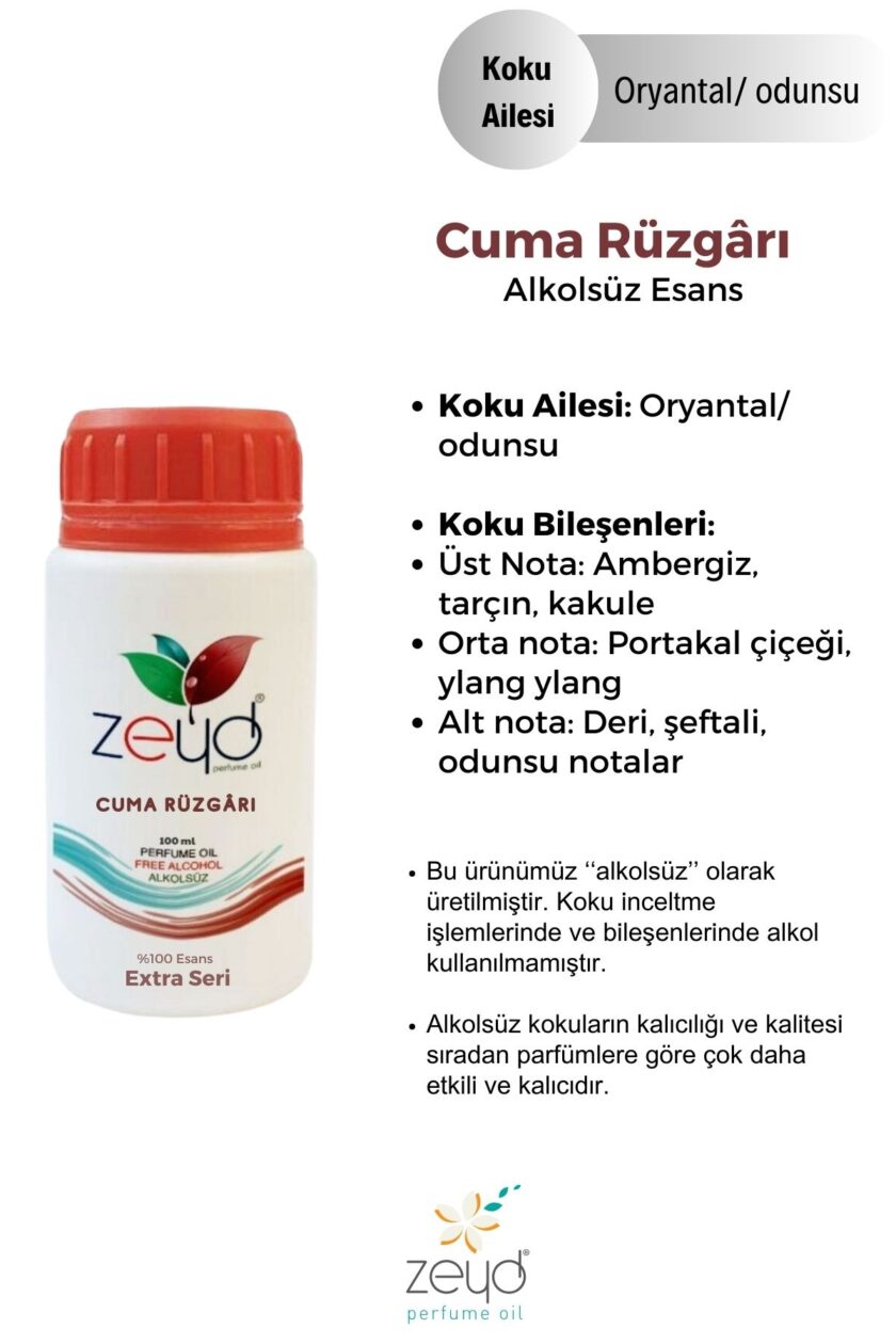 – Cuma Rüzgarı Litrelik Parfüm Esansı - 100 ml extra