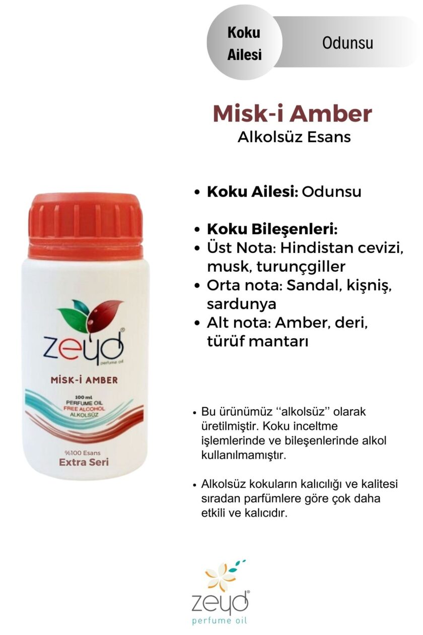 – Misk-i Amber Litrelik Parfüm Esansı - 100 ml extra