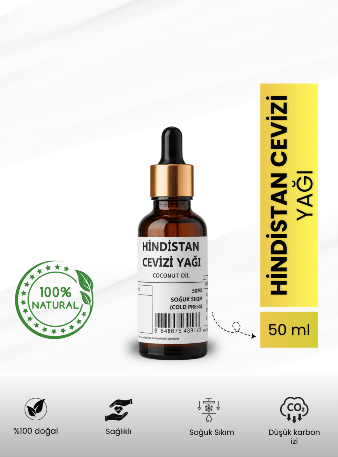 Bitkisel %100 Doğal Hindistan Cevizi Yağı Bitkisel Yağlar 50 ml