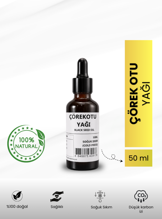 Bitkisel %100 Doğal Çörek Otu Yağı Bitkisel Yağlar 50 ml