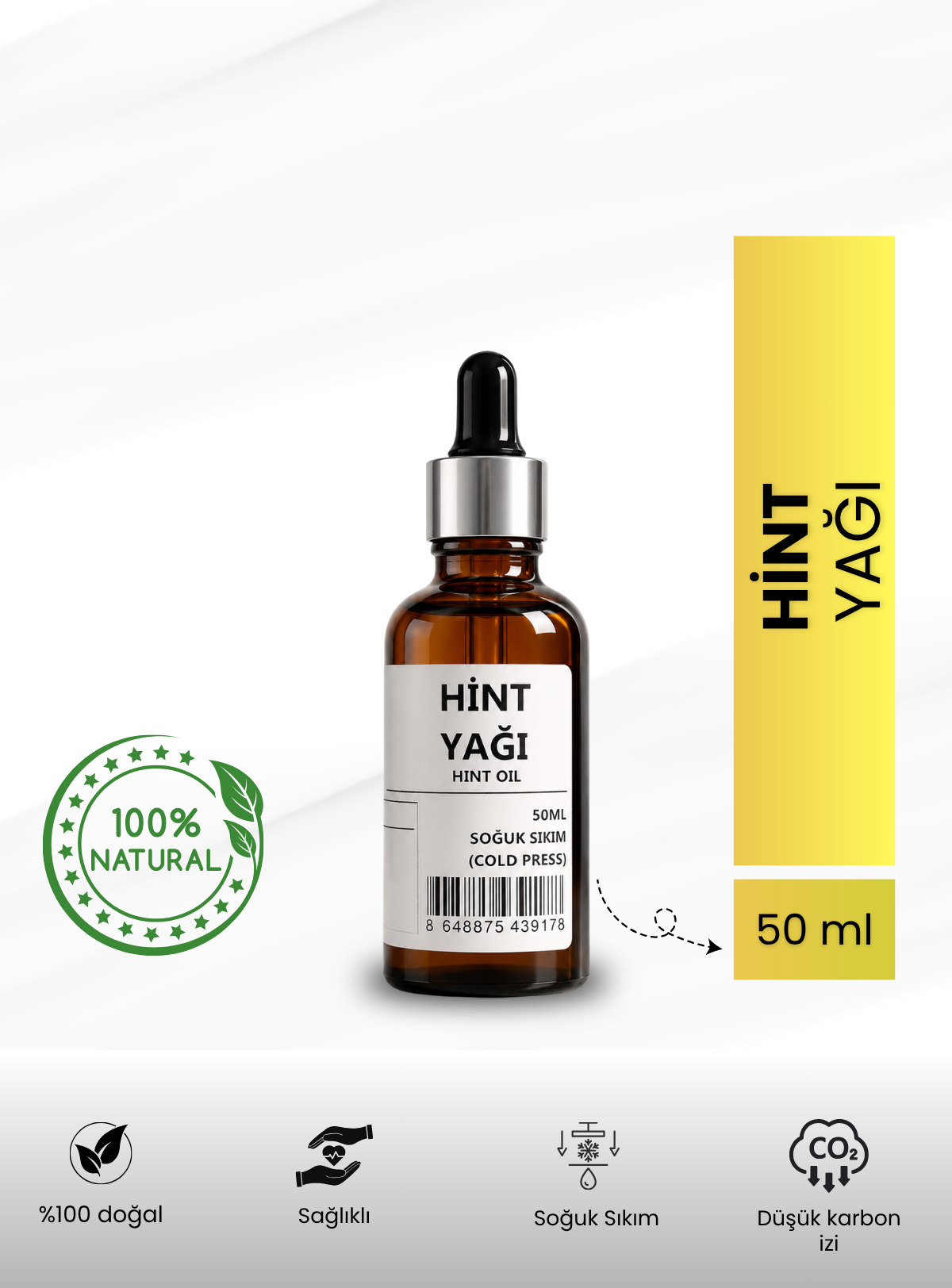 Bitkisel %100 Doğal Hint Yağı Bitkisel Yağlar 50 ml Bitkisel %100 Doğal Hint Yağı Bitkisel Yağlar 50 ml