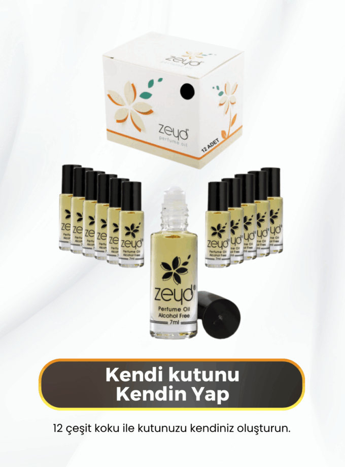 12'li Esans Seti Kokunu Kendin Seç - Zeyd Alkolsüz Esans 7 ml 12 Adet